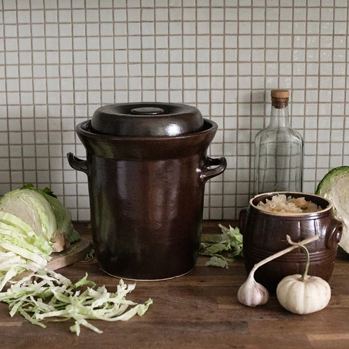 Steengoed - 10l pot voor fermentatie met waterafdichting en deksel - 2