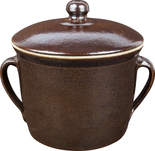 Steengoed - pot 1,8l eenvoudig met deksel