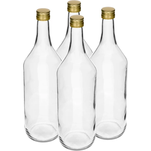 Tafel Fles 1 L met dop fi28 - 4 stuks