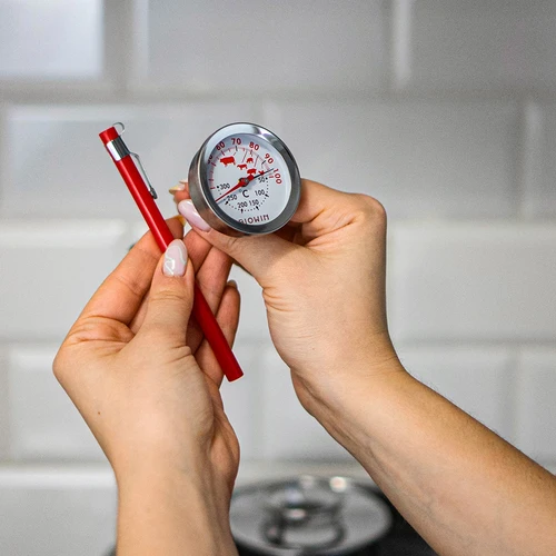 Thermometer met dubbele schaal (30°C tot 100°C) / (50°C tot 300°C) 13,0cm - 5