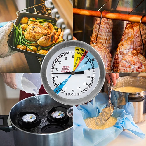 Thermometer voor hamkoker 0,8 kg (0°C tot +120°C) 9,0cm - 6