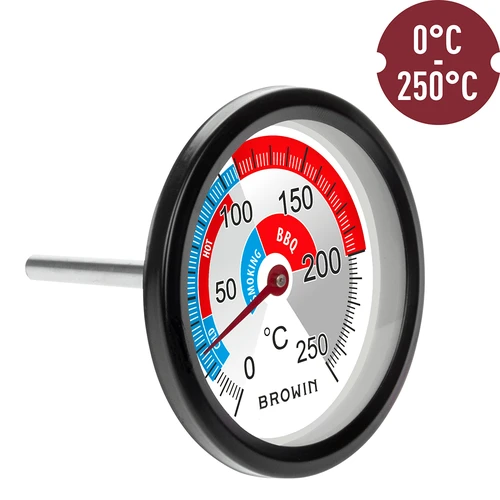 Thermometer voor rokerij en BBQ (0°C tot +250°C) 5,7cm - 3