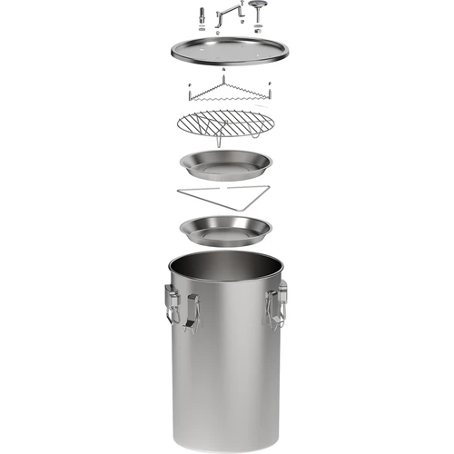 Thuisrokerij in een pot, 35 L, voor op het gasfornuis - 4