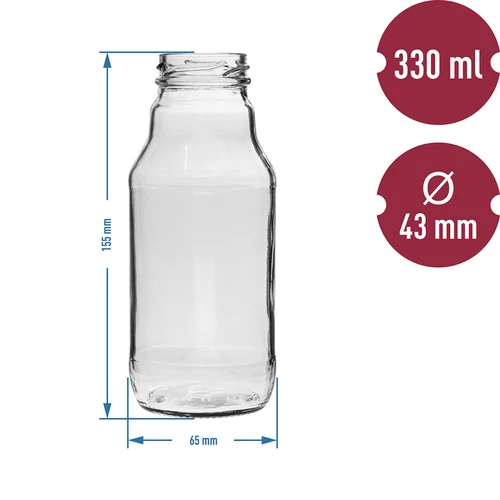 TO fles voor sap 330 ml met dop fi 43 - 6 stuks - 4