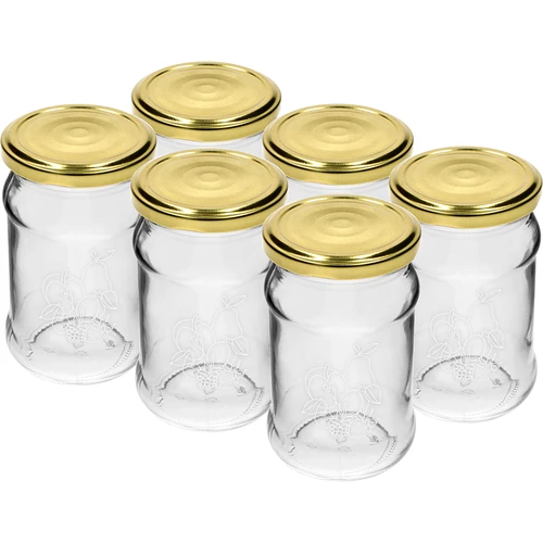 TO pot 300ml met opdruk - mix van fruit en deksel fi66/4 - 6 stuks - 2