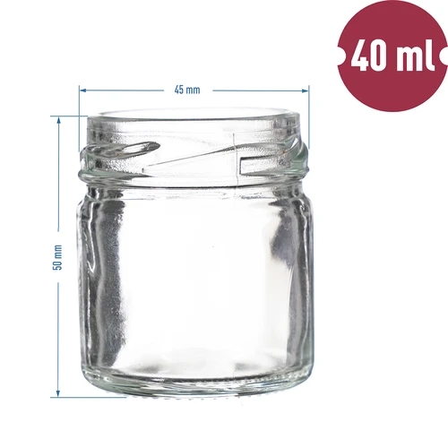 TO pot 40 ml met gekleurde deksel fi 43 - 10 stuks - 5