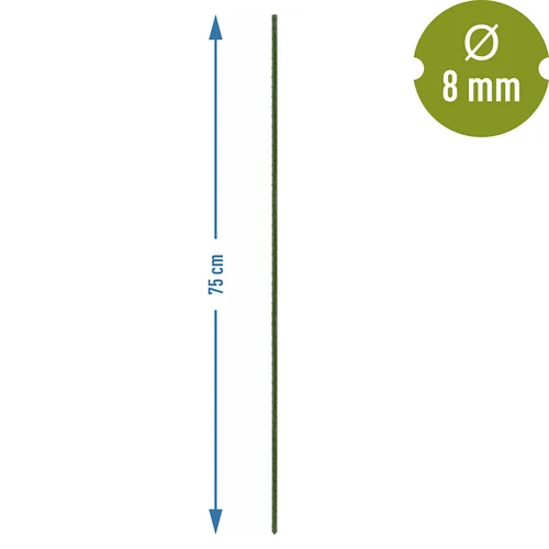 Tuinstokken Bioogród – gecoat staal, 0,75 m, fi 8 mm, 10 stuks - 3