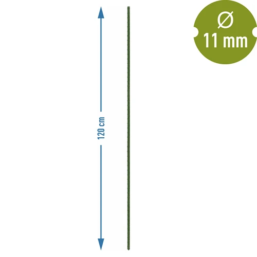 Tuinstokken Bioogród – gecoat staal, 1,2 m, fi 11 mm, 10 stuks - 3