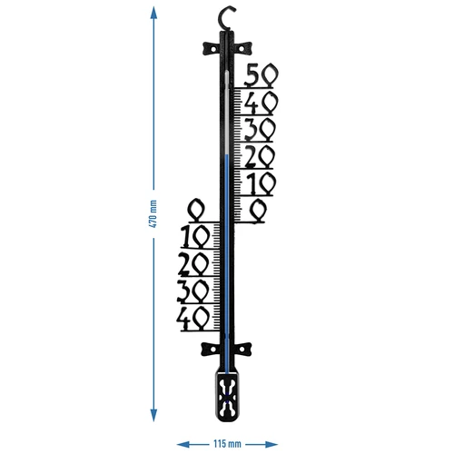 Tuinthermometer (-40 tot +50°C), 47cm - 3