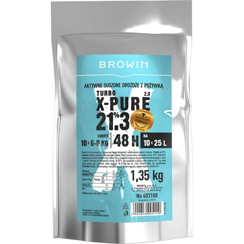Turbo Gist X-Pure 21,3%, 10 x 25 L, 1,35 kg