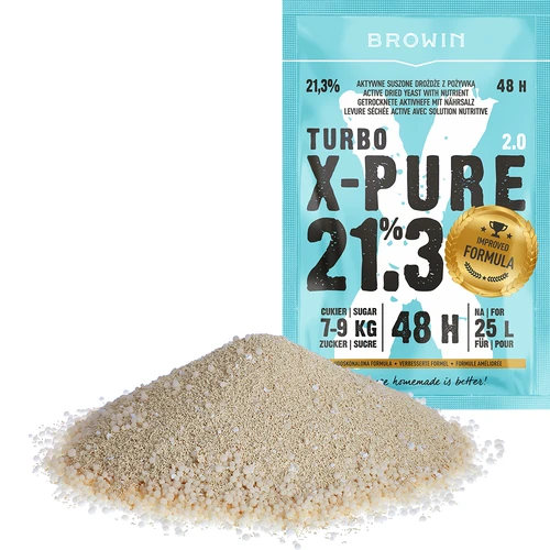 Turbo-gist X-Pure 21,3% 48 uur, 25 L - 3