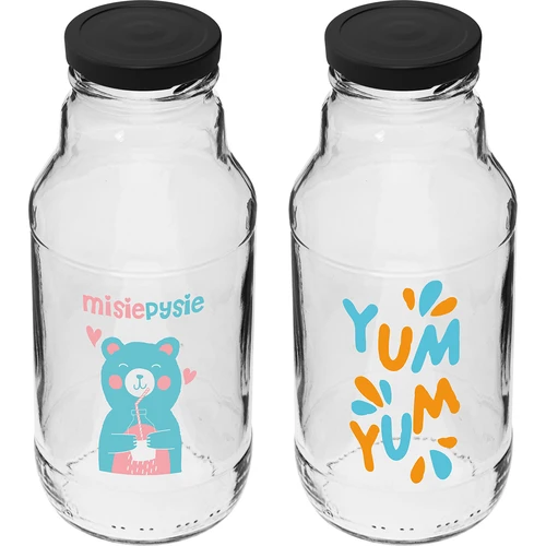 Twist-off fles 330 ml met dop fi43 en kleurrijke opdruk - 6 stuks - 3