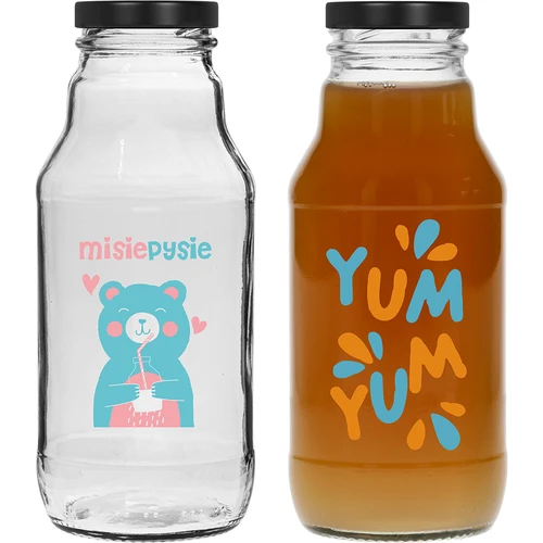 Twist-off fles 330 ml met dop fi43 en kleurrijke opdruk - 6 stuks - 5