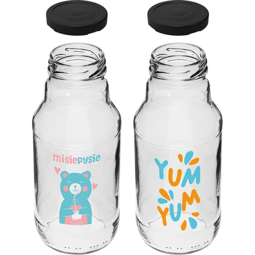 Twist-off fles 330 ml met dop fi43 en kleurrijke opdruk - 6 stuks - 4
