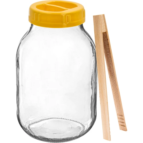 Twist-off pot 3 L, tang en kunststof deksel fi 100, met handvat
