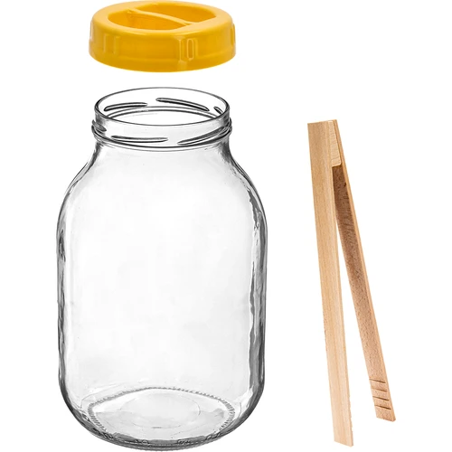 Twist-off pot 3 L, tang en kunststof deksel fi 100, met handvat - 2