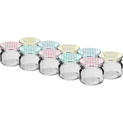 Twist-off pot 30 ml met gekleurde deksel fi 43 - 10 stuks