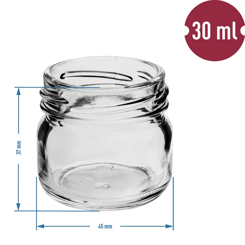 Twist-off pot 30 ml met gekleurde deksel fi 43 - 10 stuks - 4
