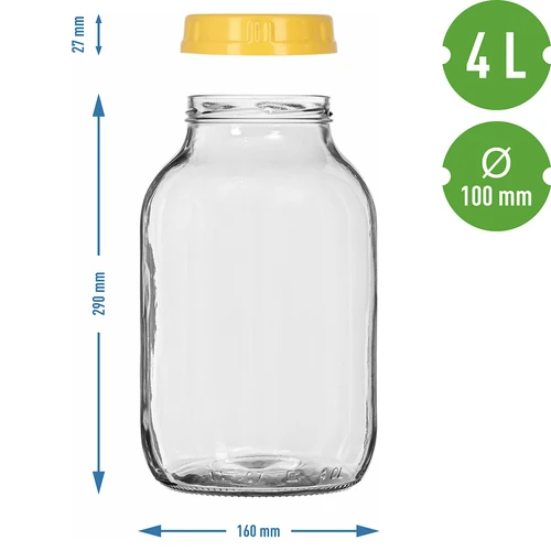 Twist-off pot 4 L en kunststof deksel fi 100 met handvat - 7