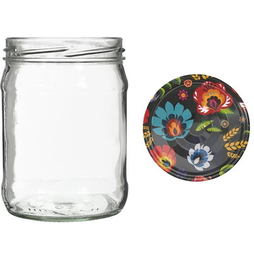 Twist-off pot 500 ml met gekleurd deksel fi82/6 - 6 stuks - 7