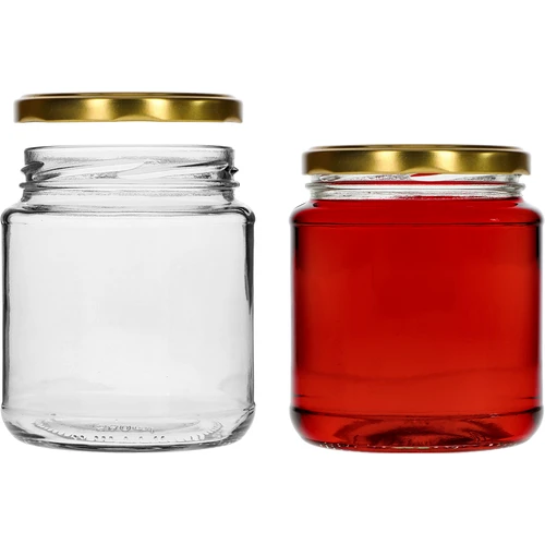 Twist-off pot, dikke 580ml met gouden deksel fi82/6, 6 stuks - 3