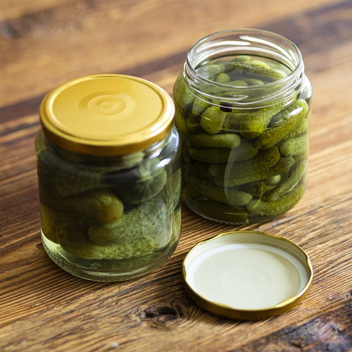 Twist-off pot, dikke 580ml met gouden deksel fi82/6, 6 stuks - 6