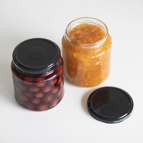 Twist-off pot, dikke 580ml met zwarte deksel fi 82/6, 6 stuks - 7