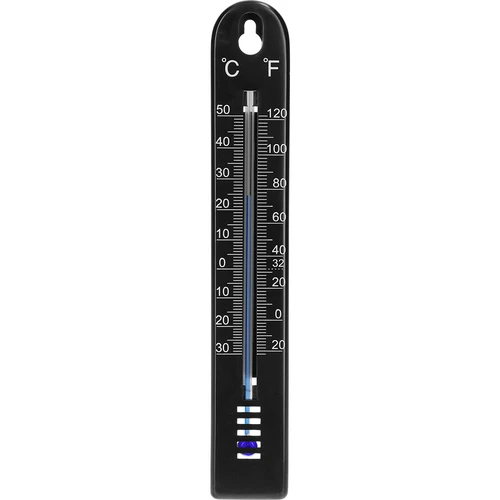 Universele thermometer (-30 tot +50°C), 17 cm, zwart