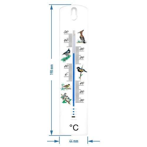 Universele thermometer met afbeelding - vogels (-30°C tot +50°C) 20cm - 2