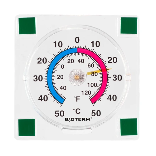 Universele transparante thermometer, zelfklevend (-50°C tot +50°C)