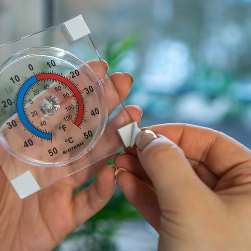 Universele transparante thermometer, zelfklevend (-50°C tot +50°C) - 6