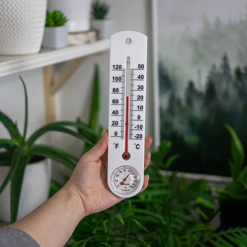 Universele witte thermometer met hygrometer (-20°C tot +50°C) 25cm - 3