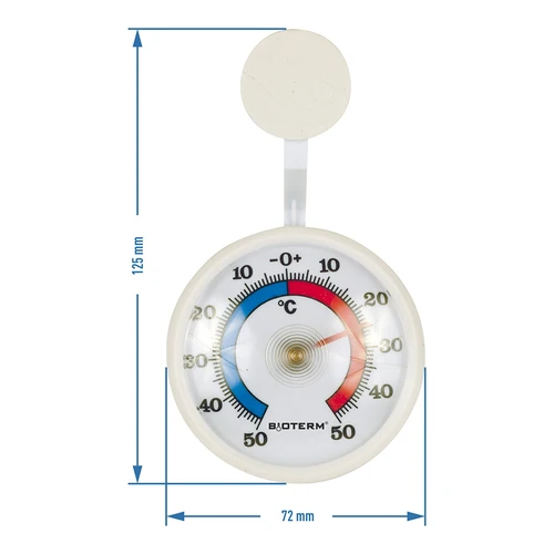 Universele zelfklevende thermometer (-50°C tot +50°C) Ø 7,2cm - 2