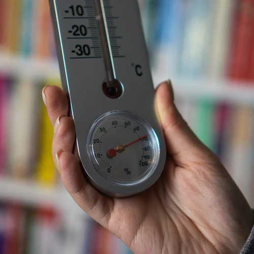 Universele zilveren thermometer met hygrometer (-30°C tot +50°C) 25cm - 4