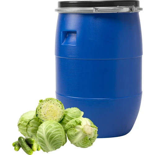 Vat voor kool 60 L, met drukring, blauw, Sterk - 2