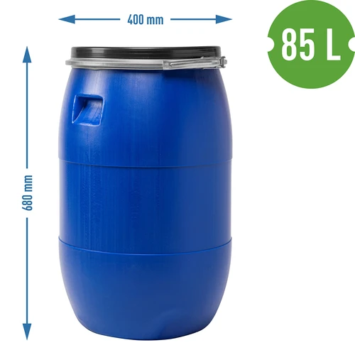 Vat voor kool 85 L, met drukring, blauw, Sterk - 9
