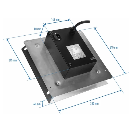Verwarmingsmodule met ventilator, 1,5 kW – voor tuinrookovens - 6