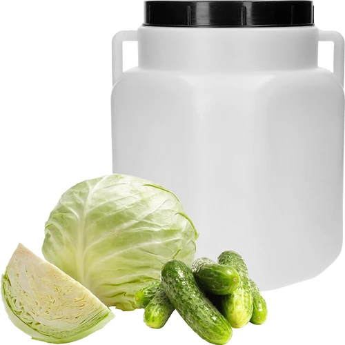 Vierkant Vat van 20 L, wit, met handvatten, Sterk - 3