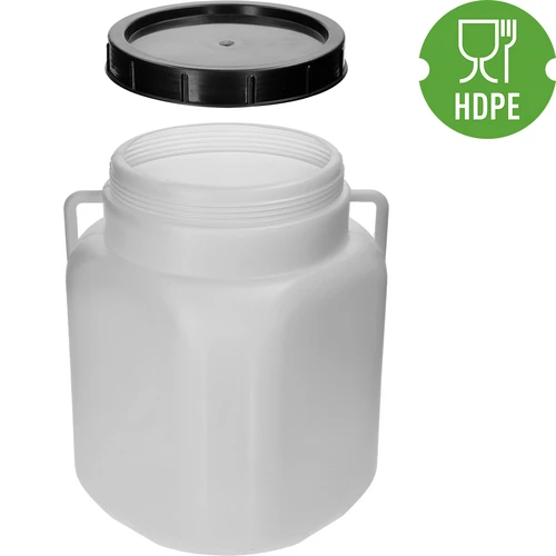 Vierkant Vat van 30 L, wit, met handvatten, Sterk - 4