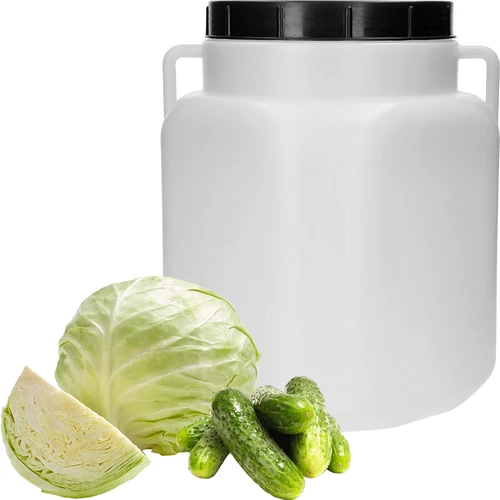 Vierkant Vat van 30 L, wit, met handvatten, Sterk - 3