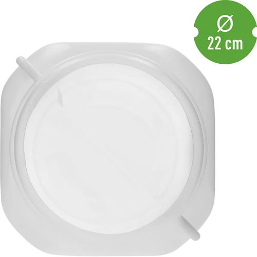 Vierkant Vat van 30 L, wit, met handvatten, Sterk - 5