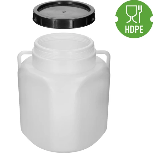 Vierkant Vat voor 40 L, wit, met handvatten, Sterk - 4