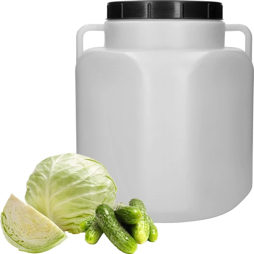 Vierkant Vat voor 40 L, wit, met handvatten, Sterk - 3