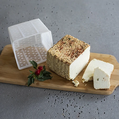 Vierkante kaasmakerijvorm 11 x 11 x 8,5 cm voor 500 g - 3