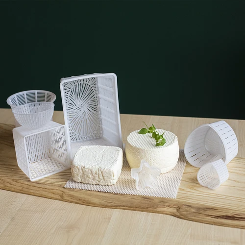 Vierkante kaasmakerijvorm 11 x 11 x 8,5 cm voor 500 g - 5