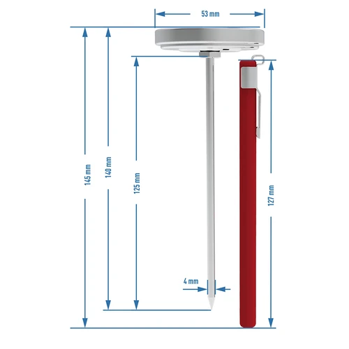 Vleesthermometer (0°C tot +120°C) 12,5cm - 8