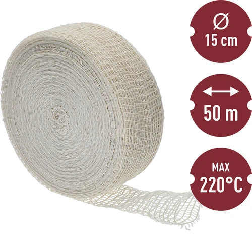Vleeswaren net met afmetingen 15 cm x 50 m, met thermische weerstand tot 220°C - 3