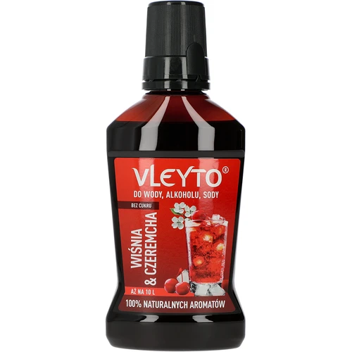 VLEYTO Kers & Vogelkers – smaakessence met natuurlijke aroma's, 250 ml