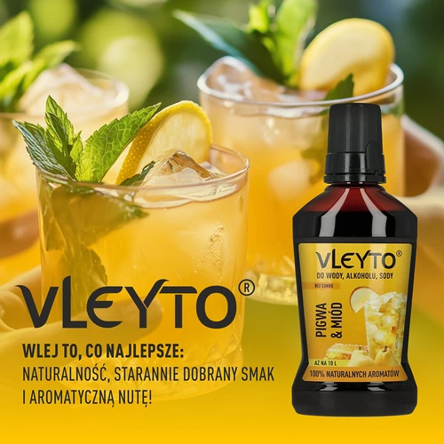VLEYTO Kweepeer & Honing – smaakessence met natuurlijke aroma's, 250 ml - 6