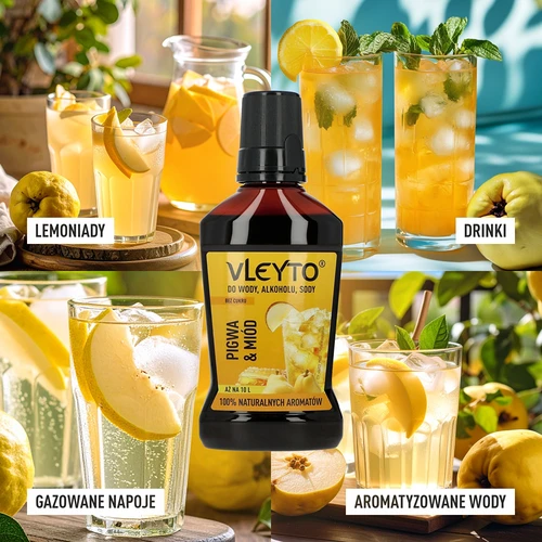 VLEYTO Kweepeer & Honing – smaakessence met natuurlijke aroma's, 250 ml - 7